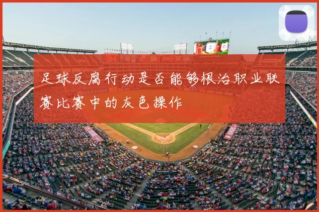 足球反腐行动是否能够根治职业联赛比赛中的灰色操作